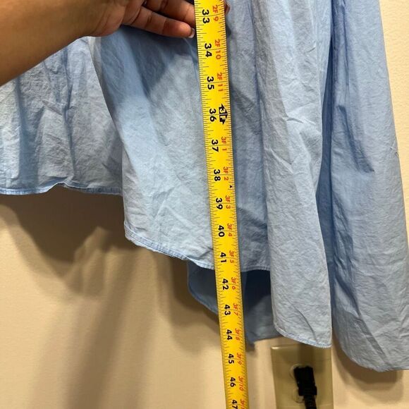 Anthropologie Maeve Blue Sleeveless Wrap Dress 10 Women - Picture 8 of 10